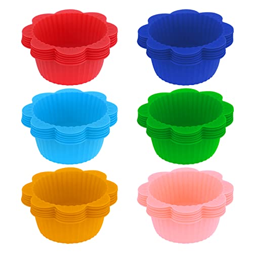 Pirottini In Silicone Per Cupcake E Muffin - Confezione Da 36 Pezzi, 3 Forme Diverse, Colorati, Riutilizzabili E Antiaderenti