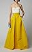 Yellow Skirt For Women Pleated High Waist Casual Taffeta Long Skirt With Belt & Pocket Handmade Evening Christmas Party Skirt (26 in Waist Size)