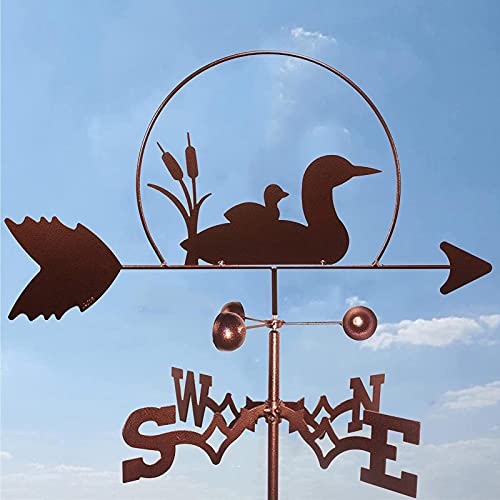 Girouette support de toit et indicateur de direction du vent avec piquet de jardin
