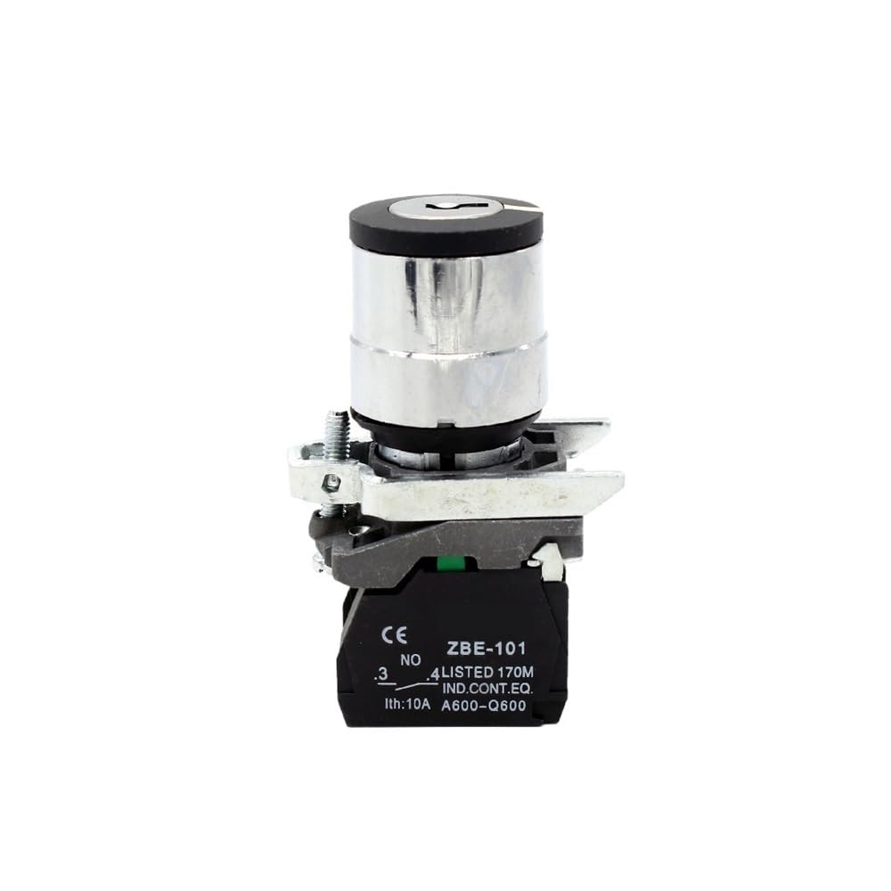 AARTERZZA XB4-BG21 220v Keyed Electrical Switch/Keylock Push Button Switch 2 Position with Key