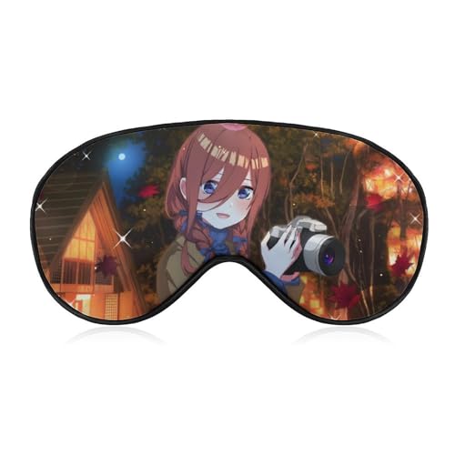 五等分の花嫁 中野 三玖 アイマスク キャラクター アニメ アイマスク 睡眠用 かわいい 睡眠改善 遮光 柔らかい 眼精疲労 目元疲労回復 安眠マスク 圧迫感なし 子供 男女兼用 ギフト
