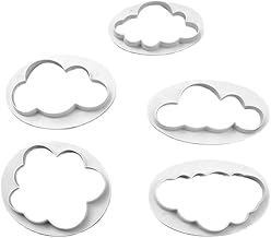 Fluffy Fondant Cloud Cookie Mould Set of 5 Plastic Fondant Cutter Gum Paste Cutter Cookie Cake Mold Sugar Cake Fondant Decorating Tools