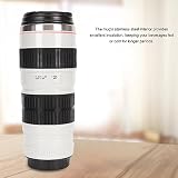 Generic obiektyw aparatu kubek do kawy izolowany ze stali nierdzewnej kubek fotografa podróżnego z zamkniętą pokrywką kreatywny unikalny design dla miłośników fotografii mężczyzn kobiet do użytku