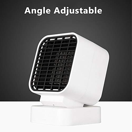 LEELLY Draagbare ventilatorkachel, 500 W, 3 seconden, snelle elektrische ventilatorkachel, mini-fornuis, draagbare ventilatorkachel, PTC-keramische verwarming, winterhuishouden, binnenverwarming, camping - Afbeelding 4