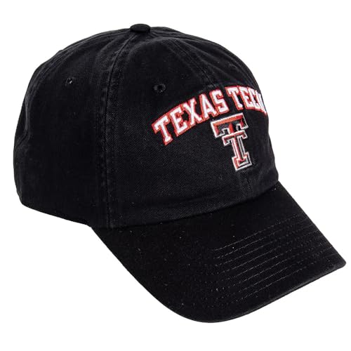 Desert Cactus Texas Tech University Baseball Hat TTU Red Raiders Brimmed Embroidered Hats Cap Adjustable Cloth Strap Adult (Style F1)