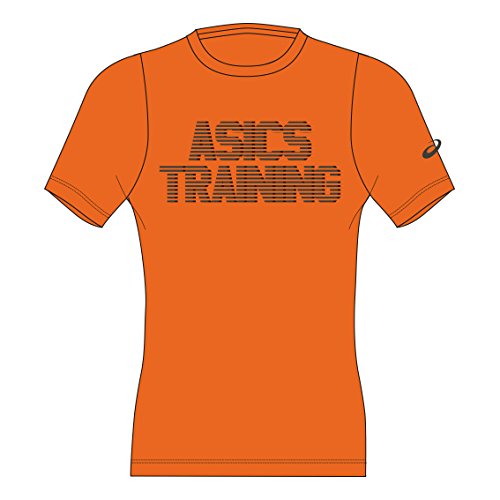 Asics Graphic T-Shirt à Manches Courtes, Homme S Gris (Dark Grey)