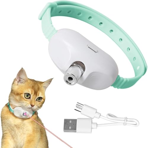 猫 玩具 猫用 犬用 おもちゃ LED光線 人気 猫 おもちゃUSB充電式 電動 LEDライト付き 光るおもちゃ 猫 ポインター ねこじゃらし ペットエクササイズおもちゃストレス解消 運動不足解消 長期使用可能 持ち運び便利 猫犬通用 (グリーン)