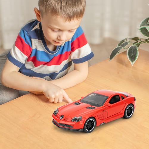 Auto de juguete a escala 1:32 con luz y sonido rojo miniatura 7