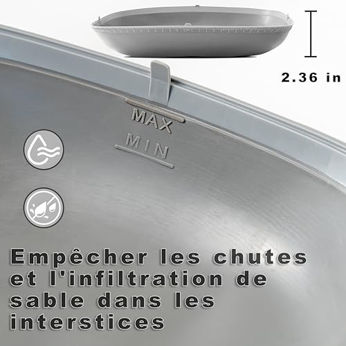 Tapis litière chat silicone facile à nettoyer et imperméable haute résistance - 7