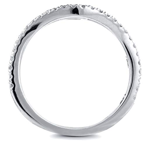 Kobelli Round Shadow Diamond Band 1/5 CTW in 14k White Gold2