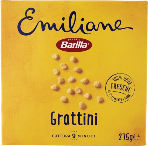Barilla Le Emiliane Grattini all'Uovo con Uova Fresche, Pastina per Minestre e Zuppe, 275g