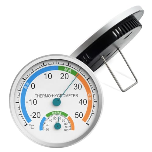 EDFG 屋内/屋外用温湿度計 高精度気候モニター 温度範囲 -20〜50°C 読みやすいディスプレイ