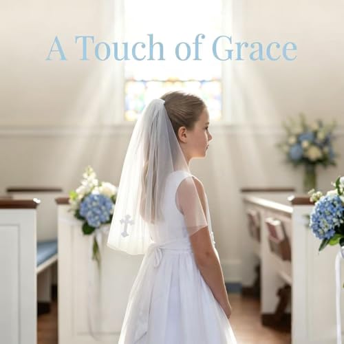 Image of First Communion Veil White Cross For Girls Communion Accessories