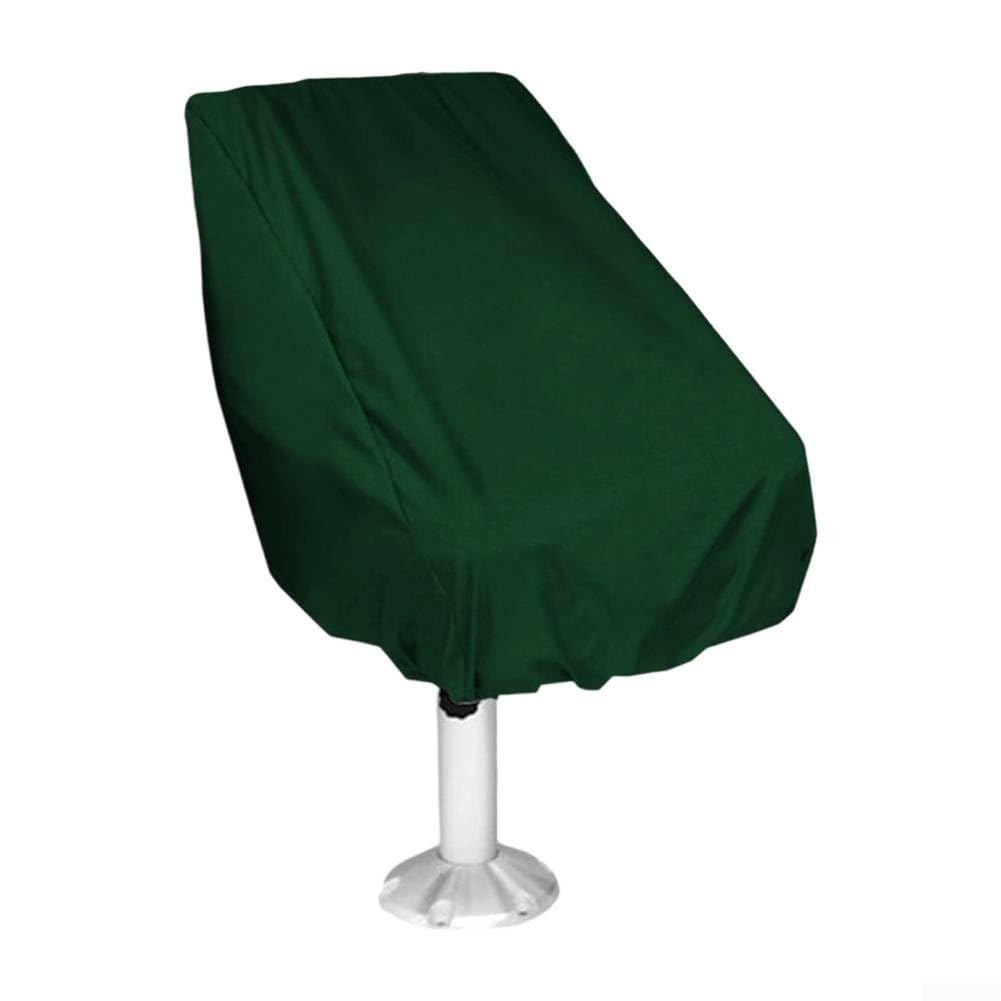 Funda para asientos de barco marino con cordón elástico, protección impermeable y a prueba de polvo para asientos de lancha rápida, tela Oxford 210D (verde)