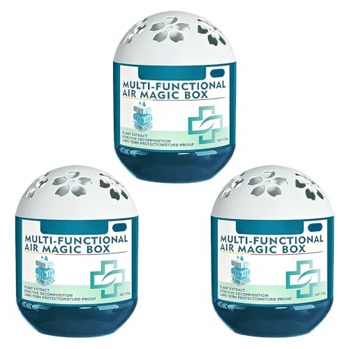 3 PCS Indoor Air Purification Dust Removal Magic Box Multi-Functional Air Magic Box Cleaner Automatic Dust Collection Plant Extract Formula Odor Eliminator Airs Fresheners for Pet Areas Home