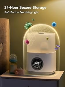 Feilizbebe Electric Steam Baby Bottle Sterilizer and Dryer and Warmer, Bottle Storage Sterile / Bottle Warmer / Heating Food Large Capacity Multifunctional All in One, Touch Screen & Auto-Shut — photo 6 of 6