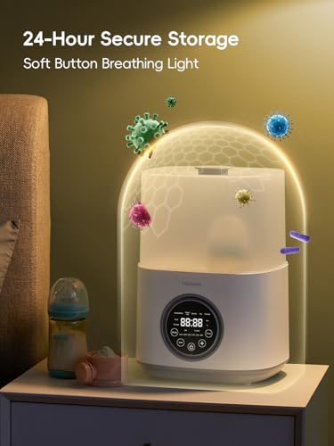 Feilizbebe Electric Steam Baby Bottle Sterilizer and Dryer and Warmer, Bottle Storage Sterile / Bottle Warmer / Heating Food Large Capacity Multifunctional All in One,Touch Screen & Auto-Shut