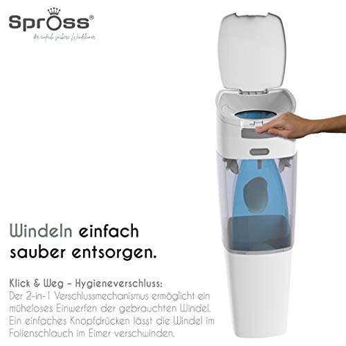 Spross Nachfüllkassetten für Spross Windeleimer - 12 Stück - Schützt vor unangenehmen Geruch