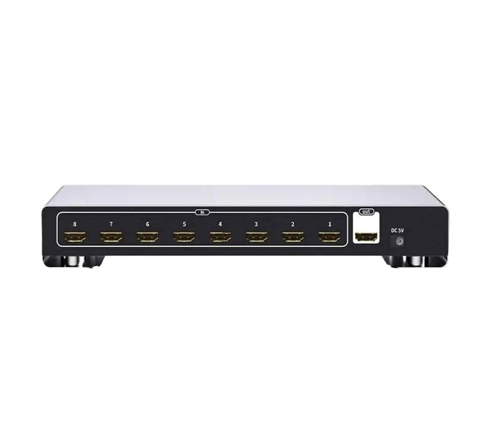 Conmutador de vídeo, Conmutador 4K, conmutador de vídeo 8 en 1, puertos, dispositivo for compartir, impresora, Control interruptor KVM, ordenadores