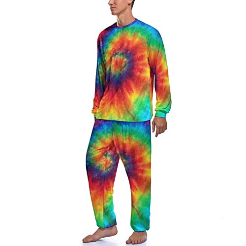 Oyihfvs Men's Pajama Set, Long Loungewear PJ Set, 2PCs Sleepwear Top & Bottom S-2XL2