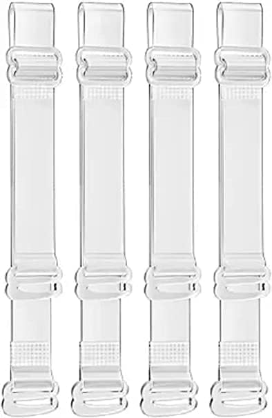 Transparent Bra Straps for Women Adjustable Silicone Clear Bra Straps Invisible Non Slip Shoulder Straps Comfortable Pain Relief for Women Girls Ladies Soft PU Material Free Size (2 Pair)-image-20