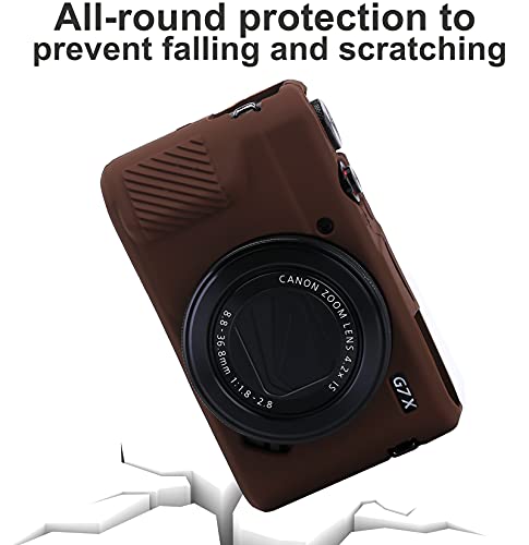 Funda de silicona para Canon G7X y G7X Mark II color café miniatura 2
