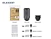 ELEGRP G1215PA2 Auto Reset GFCI Replacement Plug Assembly 15 Amp 2 Wires 2-Prongs NEMA 1-15P Non-Grounding for Power Pressure Washer, Pool Pump and More, UL Listed (1 Pack, Black)