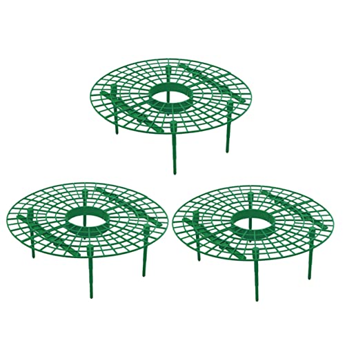 Kisangel 3stücke Teiliges Set Rattan Pflanzenstütze Für Erdbeeren Robuste Kunststoff-rankhilfe Für Gartenpflanzen Erhöht Die Früchte Und Schützt Vor Fäulnis