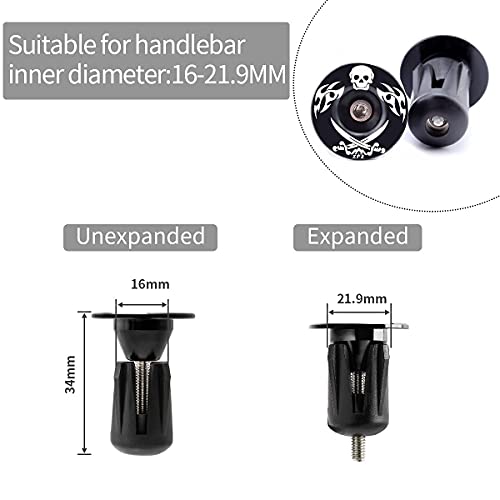 MUQZI Bicycle Handlebar Ends Plugs Caps, Aluminum Bike Handle Bar Ends Caps - Image 4