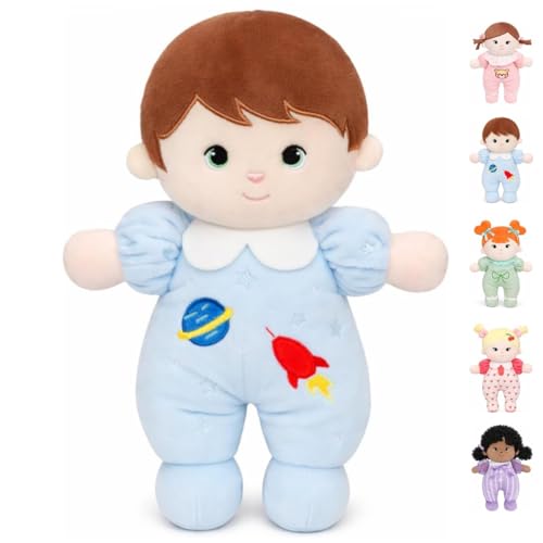 Jumbrace 10 Soft Boy Baby Doll My First Baby Rag Doll Gifts for Toddlers