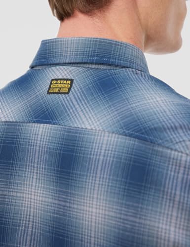 G-Star Herren Marine Slim Long Sleeve Shirt, Mehrfarben (Rank Blue Vanderbilt Check D24963-d412-g092), XS EU – Ansicht 5