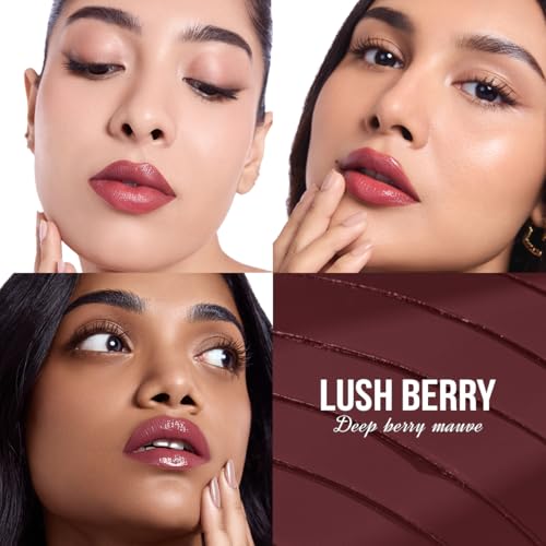 Image of Staze Y.U.M.M.Y Lip Gloss Balm | 3-in-1 Gloss + Tint + Balm | High-Shine Glossy Finish | With SPF 15 | Non-sticky Formula with Hyaluronic Acid & Shea Butter | 02 Lush Berry | 2g