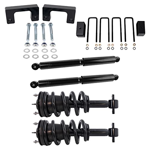 Image of TRQ Front Complete Strut & Rear Shock Absorber Kit Compatible with 2014-2019 Chevrolet GMC