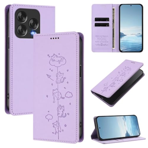 Étui pour ZTE Blade A35 au motif chat chat pour vos sorties et moments détente