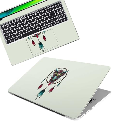 Image of Galaxsia Owl Art Full Body Vinyl Laptop Skin /Sticker /Cover Upto 15.6 Inches Laptops Laminated-Removable-HD Quality Compatible for Hp-Dell-Sony-Lenovo-Asus etc.(15x10 Inches)