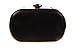 KISS GOLD(TM) Exquisite Leather Metal Hollow Designer Clutch Bag Evening Handbags (Black)