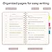 AHGXG Lined Spiral Notebook Journal for Women, Hardcover Leather Notebook College Ruled 140 Pages, A5 5.7