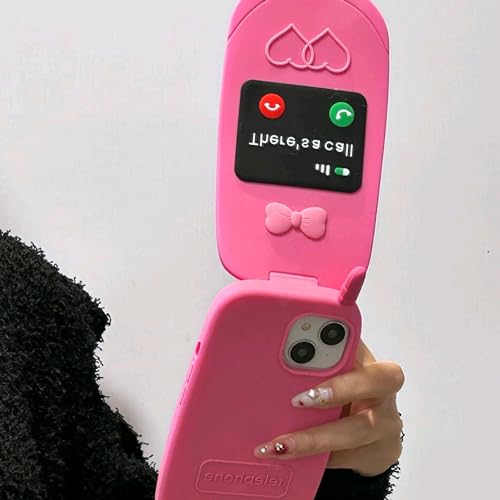 Coque silicone iPhone 14 rose 3D : finis les glissements et les rayures