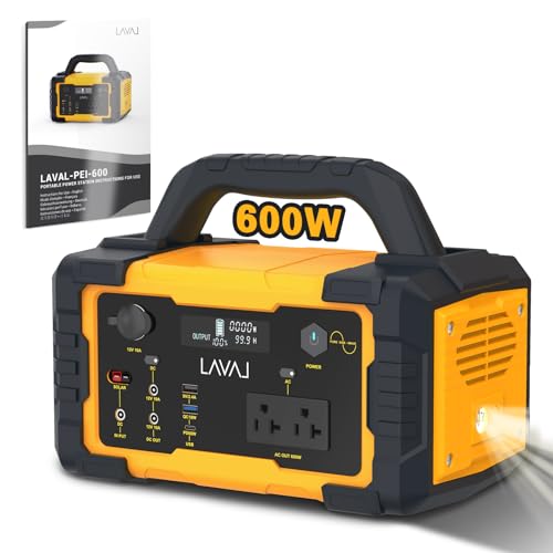 600W Portable Power Station, 647Wh Backup Lithium Battery,