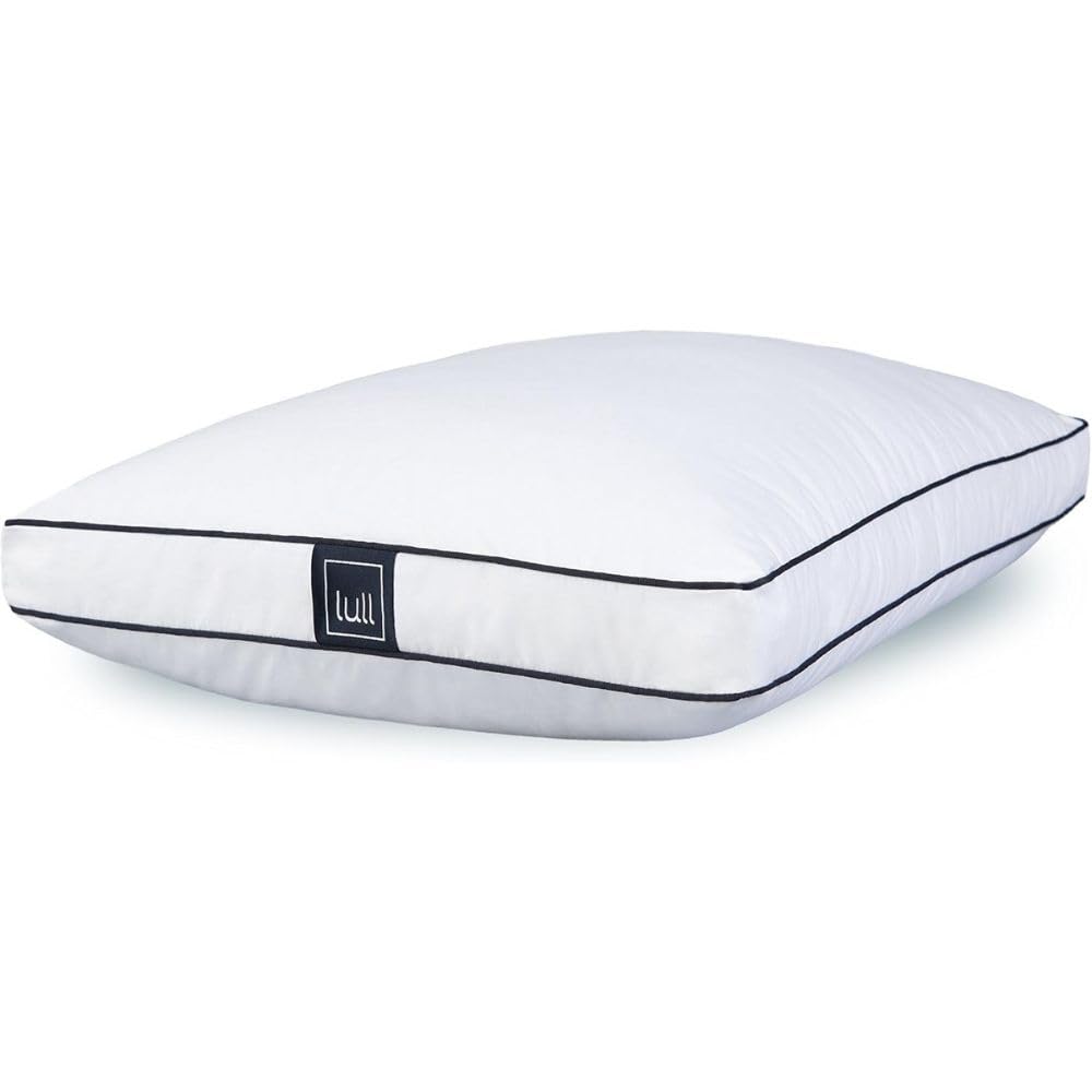 Lull Original Pillow Machine Washable Hypoallergenic Pillow w Adaptive Fibers for Neck Spine Support 100 Night Trial King