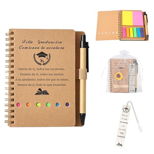 Rebundex Presentes para formatura, conjunto de cadernos, presente de graduação infantil, detalhes de graduação para leitores primária, secundária, Bacheifo, universidade, filha, filho sobrinha neta
