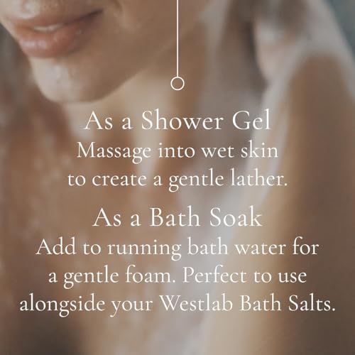 Westlab Dead Sea Salt Bath & Shower Gel 500ml - 95% Naturally derived ingredients - For Dry & Sensitive Skin - Skin Barrier and Microbiome-Friendly - Image 2
