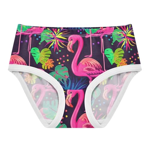 Pink Flamingos Colorful Tropical Girls Underwear Toddlers 2t Cotton Little Girl Panties Fun Briefs Undies Kids