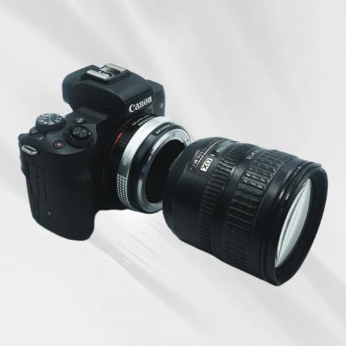 PHOLSY Lens Mount Adapter with Aperture Control Ring Compatible with Nikon G F AI AIS D AFS Lens to Canon EF-M (EOS M) Camera EOS M - Image 4