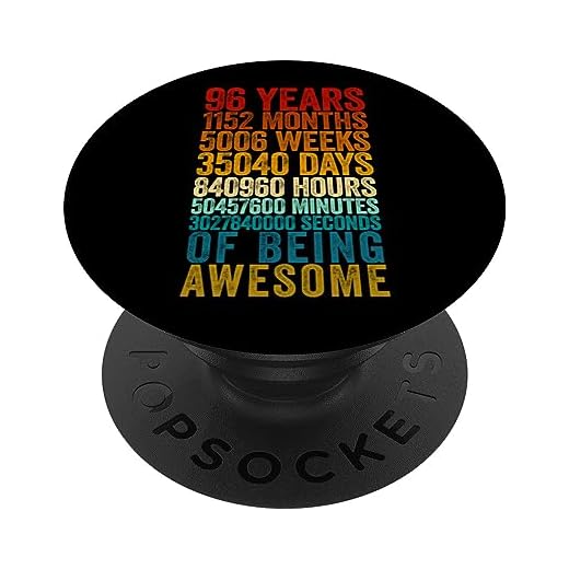 Divertida camisa de cumpleaños 96 Old Meter Divertidos regalos de 96 años PopSockets PopGrip Intercambiable