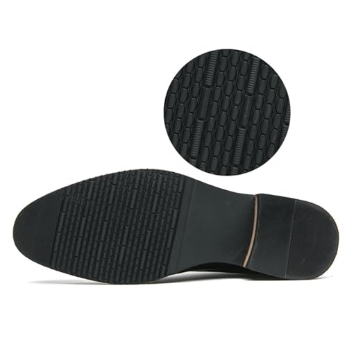 Men's Leather Monk Strap Dress Shoes Classic Cap Toe Comfortable Slip On Buckle Oxfords Formal Business Shoes3