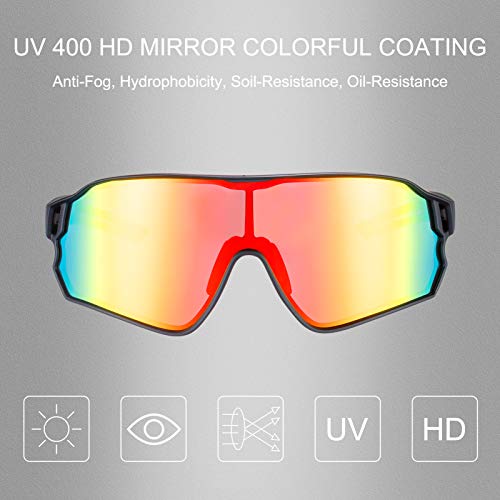 Image of ROCKBROS Polarized Sports Sunglasses Men Women - UV400 Protection Goggle with Myopia Frame for Running Cycling Driving