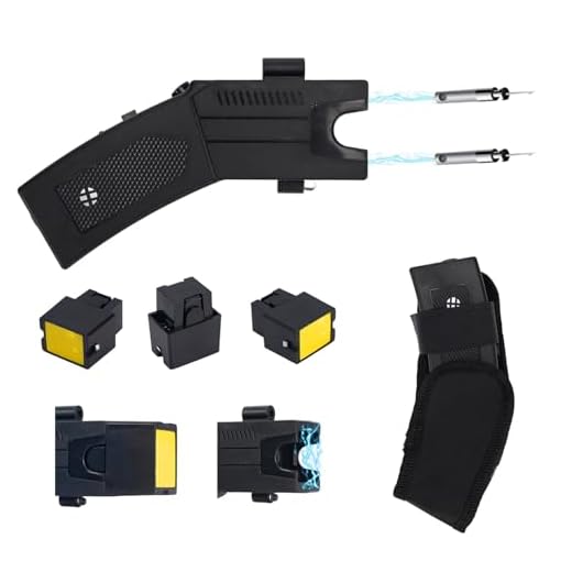 Heavy Duty Stun Gun with LED Flashlight, 15 Foot Range, 1.80 µC Painful,Rechargeable Self Defence Stun Gun for Man and for Woman, Safety Switch,Essential for Personal Self-Protection