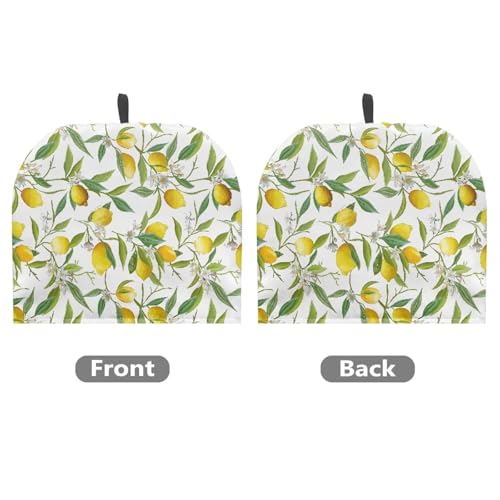 Image of Lemon Leaf Print Kitchen Teapot Cosy Insulating Tea Pot Cozies for Kitchen Accessory Home Table Decorative Breakfast Warmer Pot Cozies