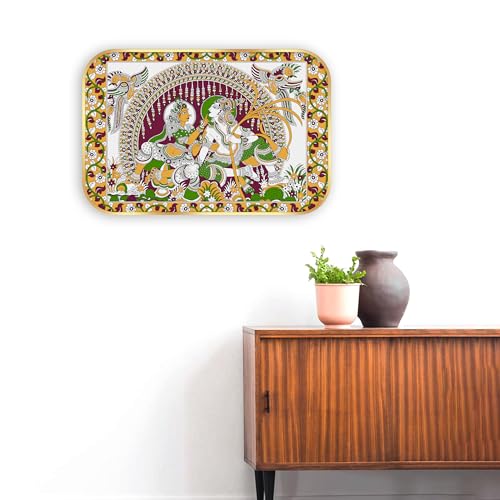Image of Indianara Radha Krishna Painting With Frame 18 Inches X 12 Inches (Style 2)